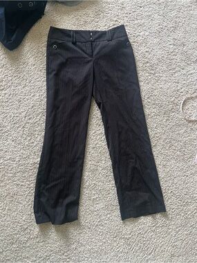 My Michelle Black Pinstripe Trousers